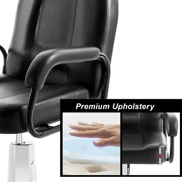 Deluxe Reclining Barber Chair with Heavy-Duty Pump for Beauty Salon Tatoo Spa Equipment