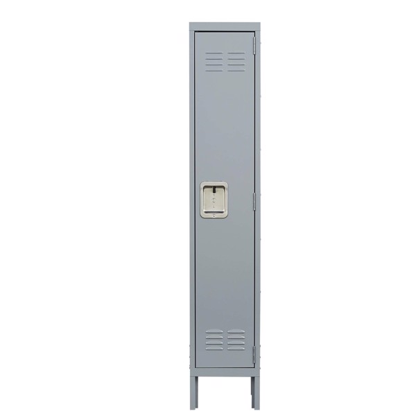 1 Door 66"H Metal Lockers With Lock for Employees,Storage Locker Cabinet for Home Gym Office School Garage,Gray