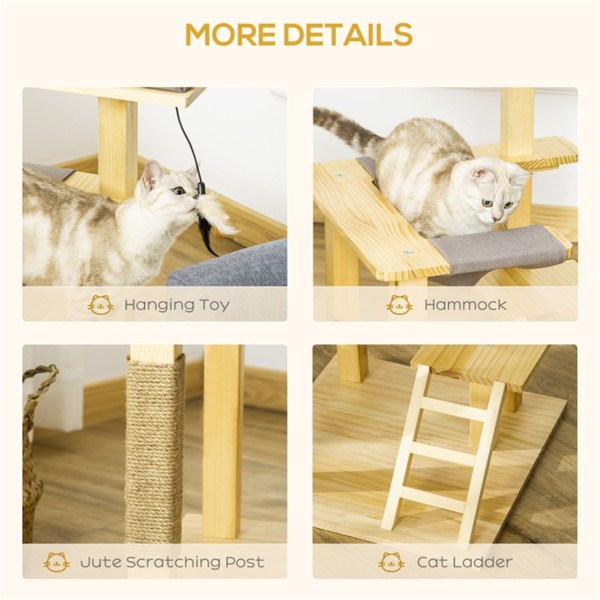 Wooden Cat House/Cat Trees /Cat Climbing Tower ( Amazon Shipping)（Prohibited by WalMart）