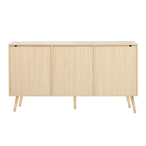 Modern Cabinet with 2 Doors and 3 Drawers, Suitable for Living Rooms, Studies, and Entrances.