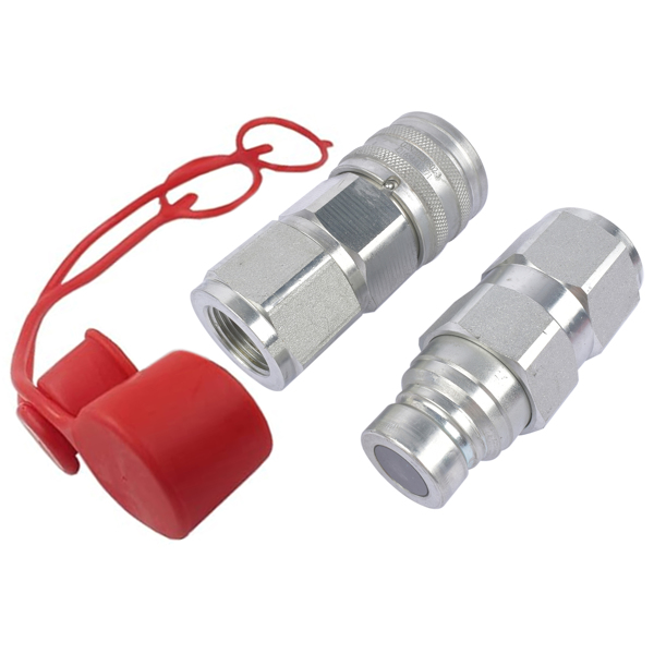 3/4'' NPT 5/8'' Body High Flow Hydraulics Flat Face Quick Connect Coupler Set