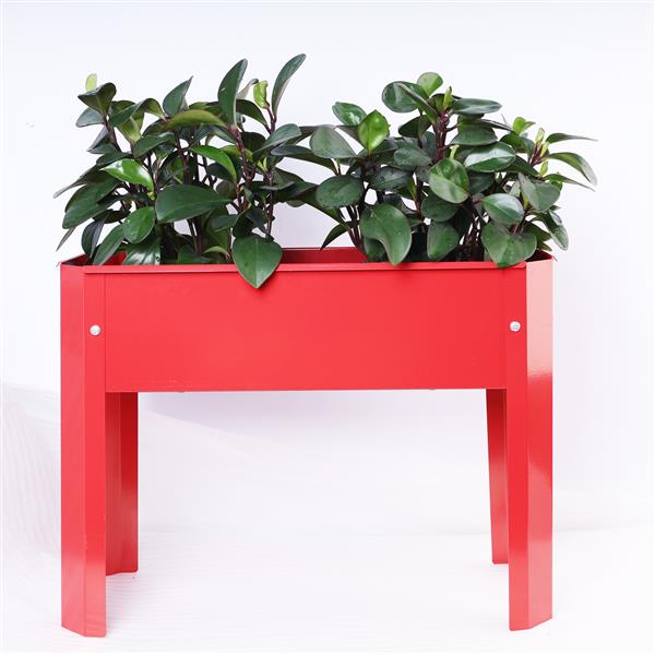 Mini Elevated garden bed, metal elevated outdoor flowerpot box, suitable for backyard and terrace, large flowerpot, suitable for vegetable and flower