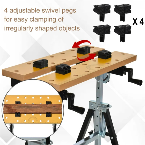 Carpenter workbench with protractor