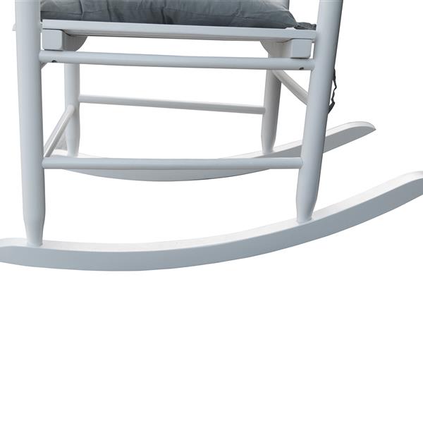 wooden porch rocker chair  WHITE, without mat