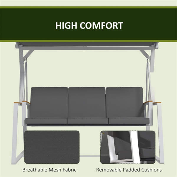 3-Seat Outdoor Porch Swing