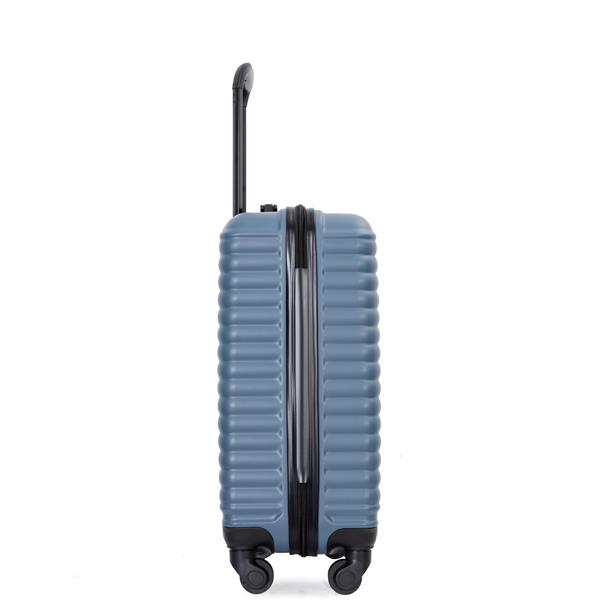 20" Carry on Luggage Lightweight Suitcase, Spinner Wheels, Blue