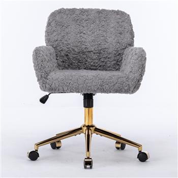 Furniture Office <b style=\\'color:red\\'>Chair</b>,Artificial rabbit hair Home Office <b style=\\'color:red\\'>Chair</b> with Golden Metal Base,Adjustable