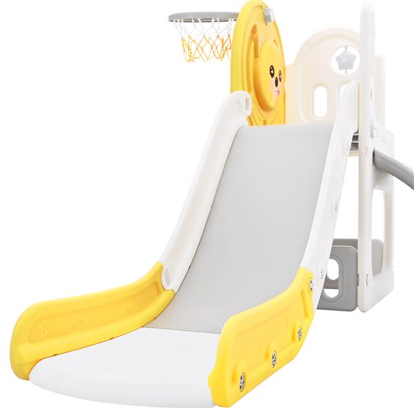 Toddler Climber and Slide Set 4 in 1, Kids Playground Climber  Slide Playset with Basketball Hoop Play Combination for Babies Indoor & Outdoor