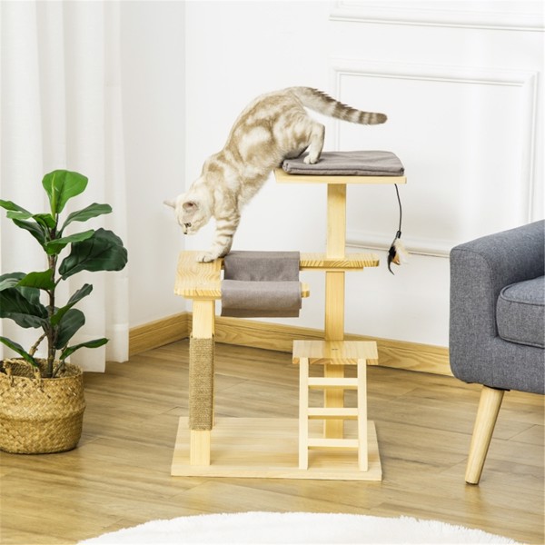 Wooden Cat House/Cat Trees /Cat Climbing Tower ( Amazon Shipping)（Prohibited by WalMart）