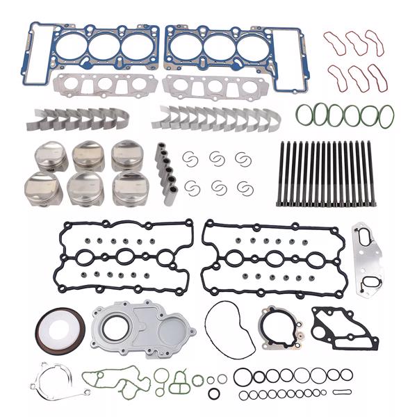 Overhaul Rebuild Kit For Audi VW A6 Q5 A8 A4 Q7 3.0 TFSI Pistons Head Gaskets