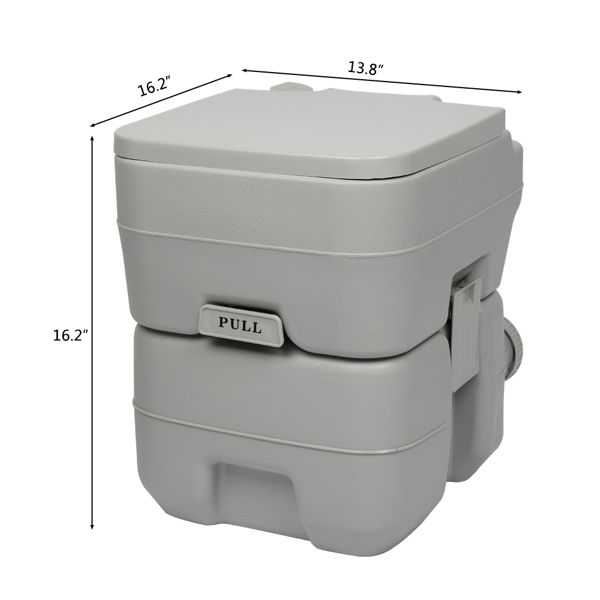 20L Portable Removable Flush Toilet with Double Outlet（Same as 44809271/81036718 ）