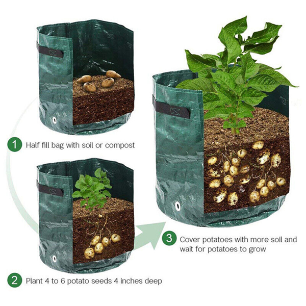 5/7/10 Gallon Grow Bags Tomato Potato Planting Bag Vegetable Planter Containers