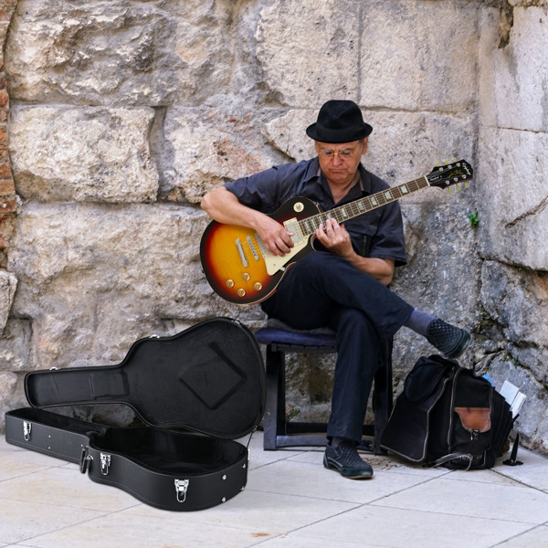 Guitar Hard Case for Acoustic Guitar  made of hard plywood wrapped in PU leather（No shipment on weekends）