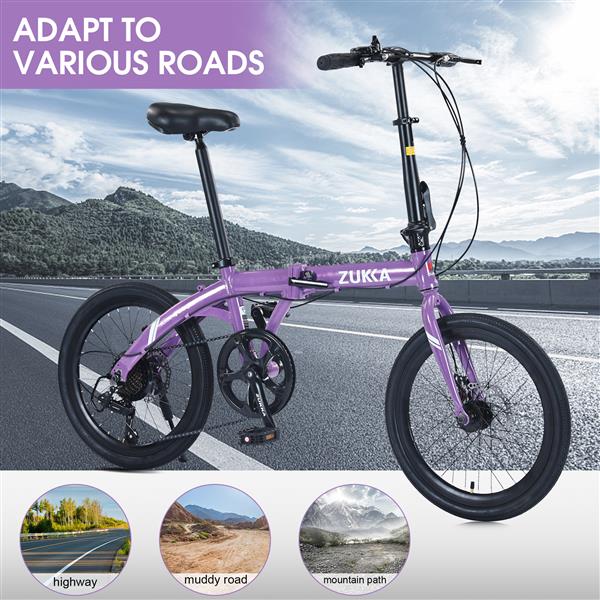 20" Folding Bike Aluminium Alloy Frame 8 Speed  City Bike