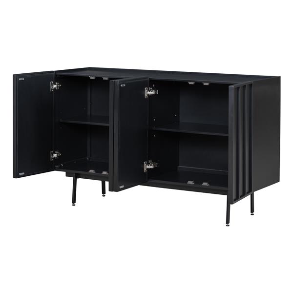 Modern Cabinet with 4 Doors, Suitable for Living Rooms, Entrance and Study Rooms.