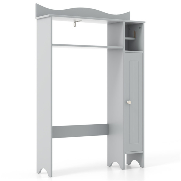 Gray bathroom cabinet, bathroom storage rack