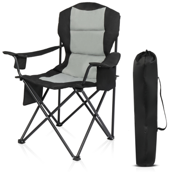  35*22*41in  Camping Chair Fishing Chair Folding Chair Black Gray