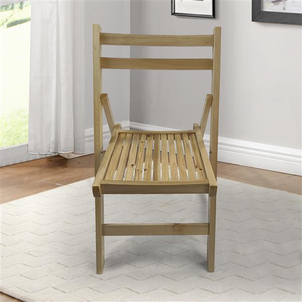 Furniture Slatted Wood Folding Special Event Chair - Wood, Set of 4, FOLDING CHAIR, FOLDABLE STYLE