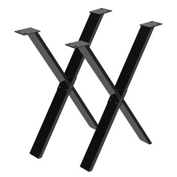 28\\'\\'H Table legs, Modern Office Desk Legs, Heavy Duty Iron and Industrial Design, DIY Metal Furniture Legs for Coffee Dinning Table, Bench Stool, Cabinet, Sofa, Chair, Black (28”H x 24”W, 2PCS)