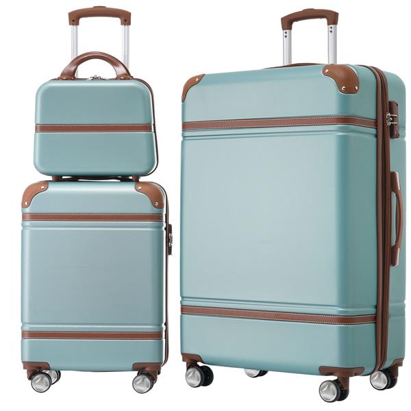 Hardshell Luggage Sets 3 Pieces 20"+28" Luggages and Cosmetic Case Spinner Suitcase with TSA Lock  Lightweight