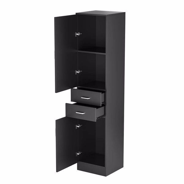 Barber Stations Wall Mount Salon Station, Salon Cabinets and Storage with 2 Tier Shelf, Hair Styling Storage Cabinet with 2 Drawers & 1 Storage Cabinet