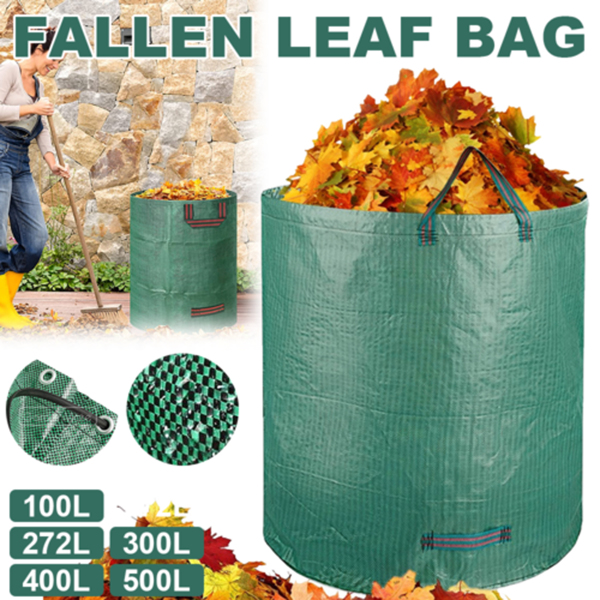 72-132 Gallons Garden Waste Bags Reuseable Heavy Duty Lawn Garden Leaf Waste Bag