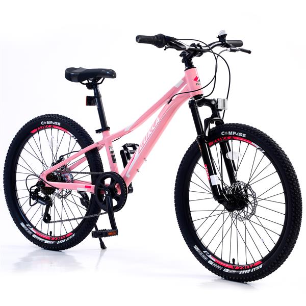 Mountain Bike for Girls and Boys  Mountain 24 inch 7-Speed bike