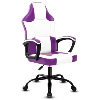 Computer <b style=\\'color:red\\'>Gaming</b> Chair, Video Game Chairs with Breathable PU Leather, Comfy Swivel Seat, Height