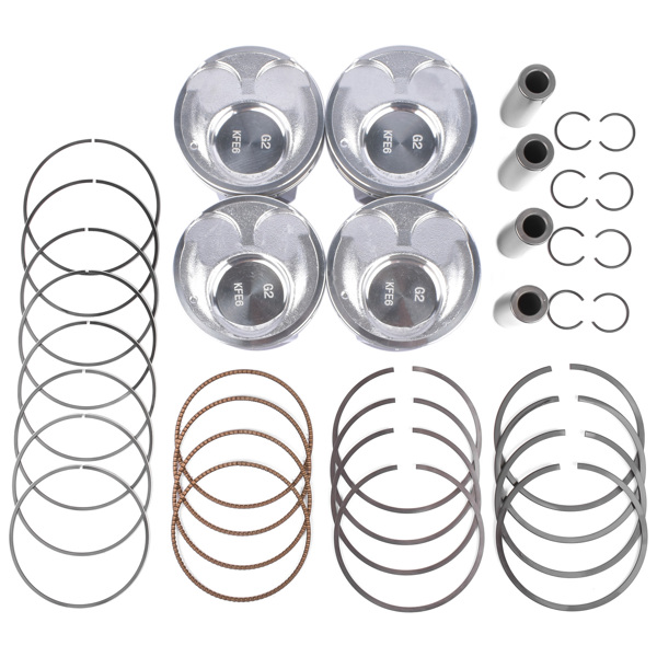 4 x Piston & Rings Kit For Kia Soul Forte Forte5 Hyundai Tucson Elantra 2.0L L4 2014-2018