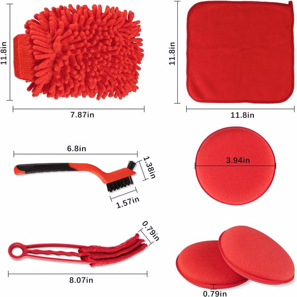 19Pcs Car Detailing Kit, Car Detailing Brush Set【Shipment from FBA】