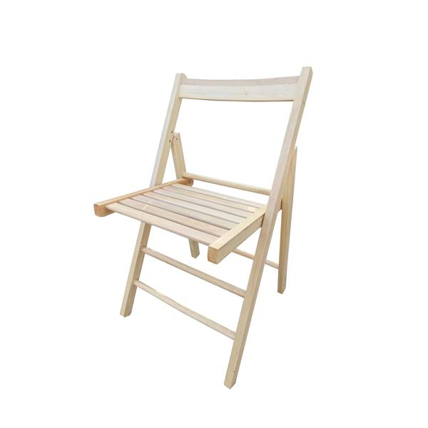 FOLDING CHAIR-2/S, FOLDABLE STYLE -NATURAL