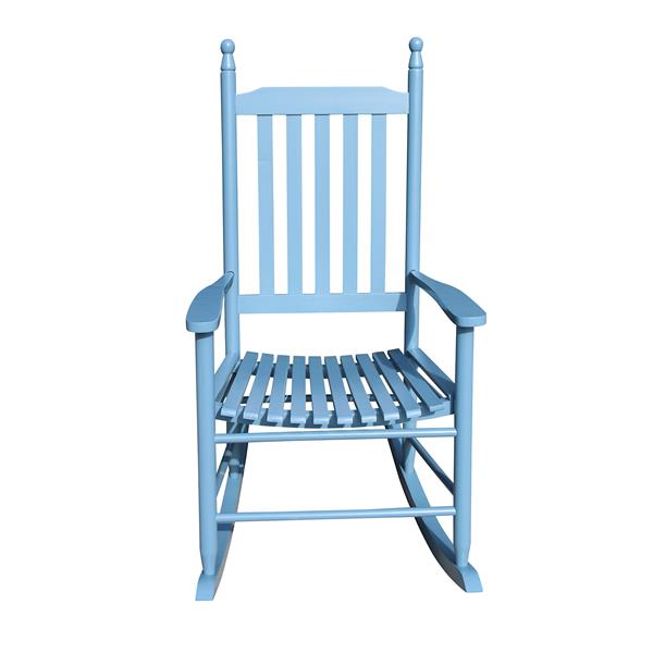 wooden porch rocker chair  blue