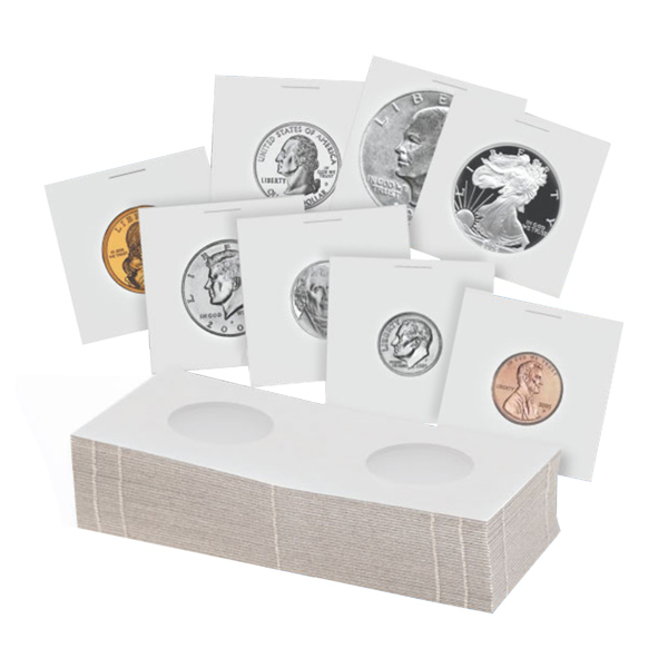 Paper Display Cardboard Coin Holder Clip Case Storage Flips Card for Collection