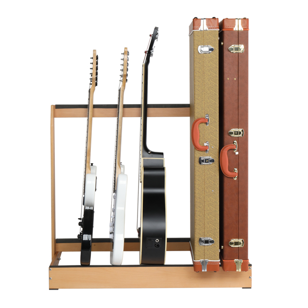 Folding Hardwood Guitar Case Stand for Electric Guitar, Bass, or Acoustic Guitars Hard Case,Save Space for Home, Studio