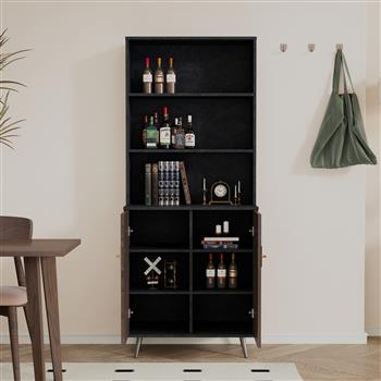 Accent Storage Cabinet with Doors, Bar Cabinet Buffet Cabinet with Storage for Living Room, Hallway, Kitchen