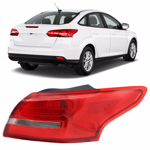 Tail Lights Assembly Compatible with 2015-2018 Ford Focus Taillamp Rear outer Right Passenger Side