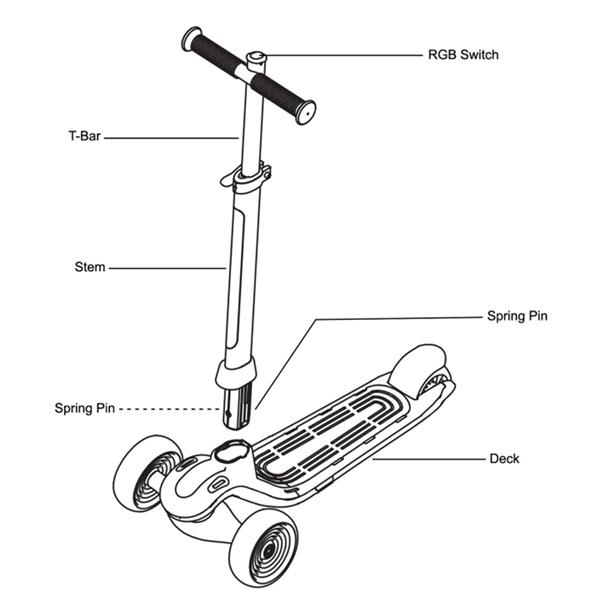 3 wheel scooter for kids ages 3-5years old,Boys and Girls Scooter with Light Up Wheels,  Foldable & Adjustable, Anti-Slip Deck