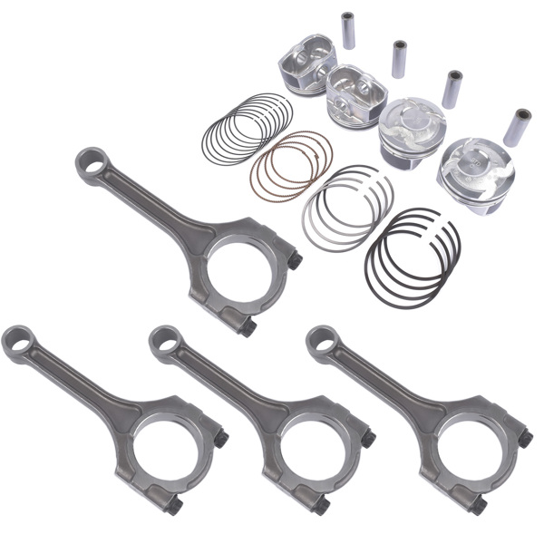 Set of 4 Connecting Rod & Piston Kit For Hyundai Accent Kia Rio 1.6L 2012-2017