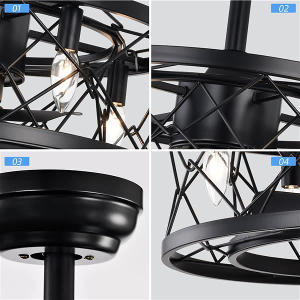 Ceiling fan AC motor low noise small ceiling fan Modern Enclosed Reversible Motor Ceiling Fan For Farmhouse, Bedroom Living Room   bedroom