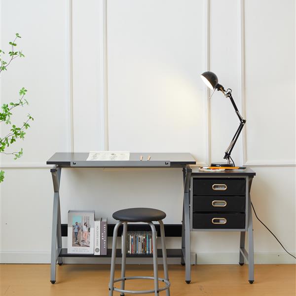 drafting table sliver with stool