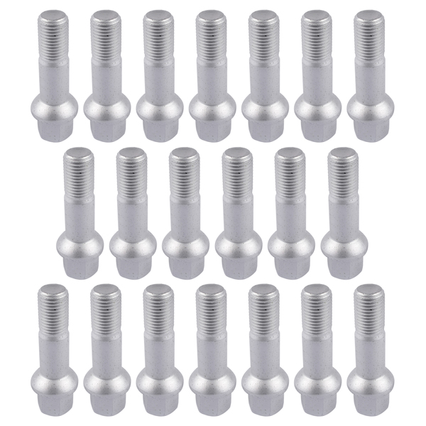 20Pcs Wheel Lug Bolts Nuts for Mercedes S G M R-Class CL600 CL63 AMG CL65 AMG S350 S430 S500 S55 AMG ML550 GL450 G500 0009905307 2204010270