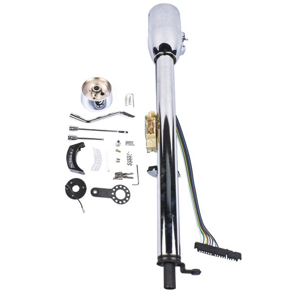 32" Chrome Stainless Tilt Steering Column with Key Auto Hot Rod R91004C-32"