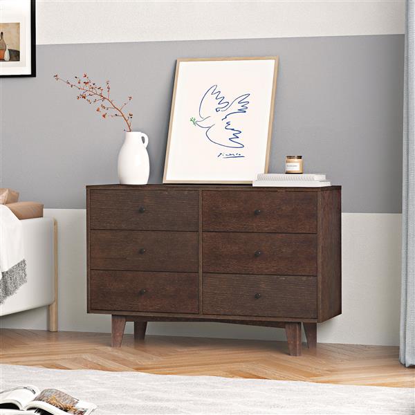 Solid Wood spray-painted drawer dresser bar,buffet tableware cabinet lockers buffet server console table lockers, retro round handle, applicable to the dining room, living room,kitchen corridor auburn