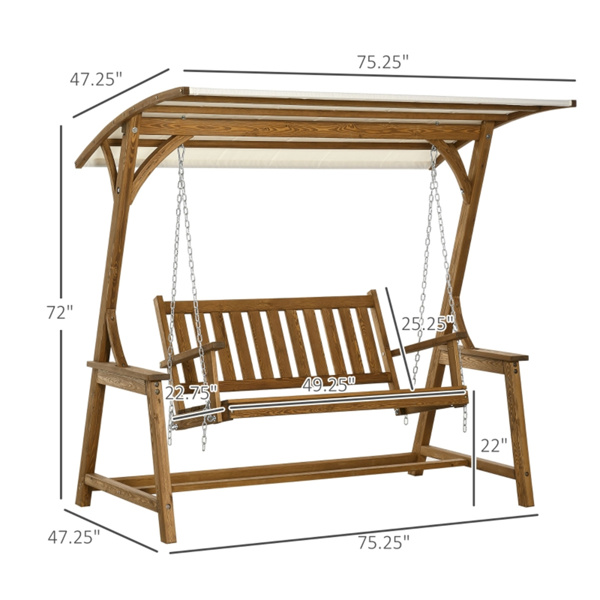 2 seats Outdoor Patio Swing Chair