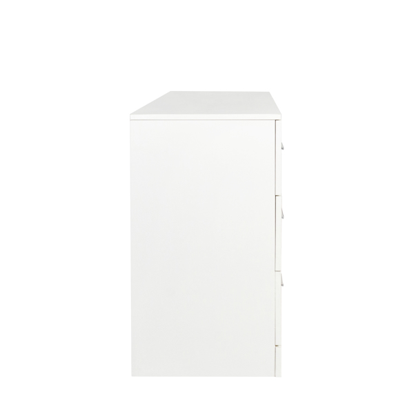 FCH 6 Drawer Double Dresser for Bedroom, Wide Storage Cabinet for Living Room Home Entryway, White