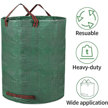 72-132 Gallons Garden Waste Bags Reuseable Heavy Duty Lawn Garden Leaf Waste Bag