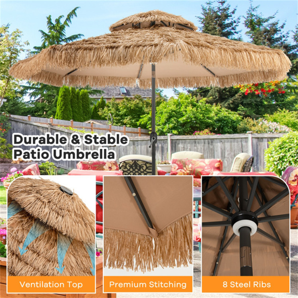 10 Foot Portable Beach Umbrella with Led Lights.