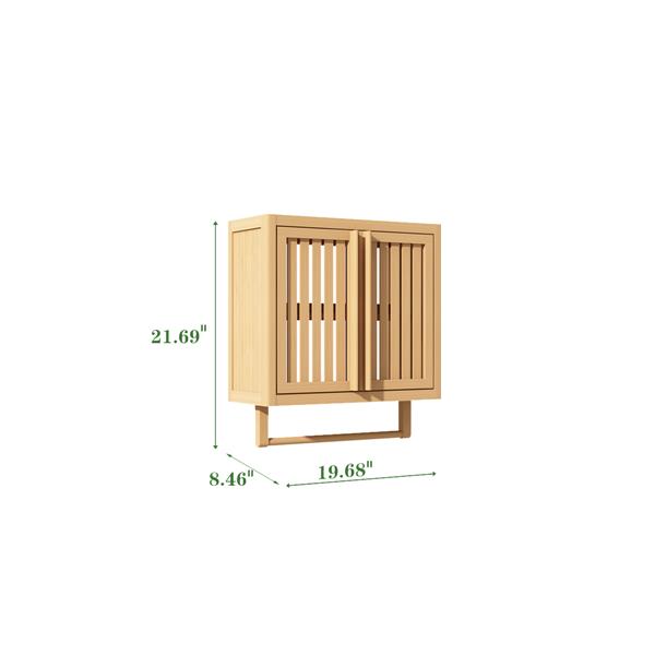 Bathroom cabinet wall mounted  Bamboo toilet storage box