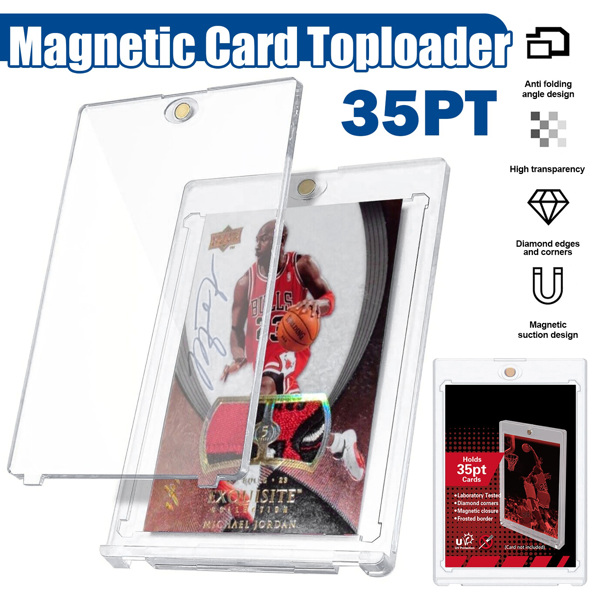 Magnetic Top Loader Card Sleeves Trading Hard Acrylic Case Holder Baseball