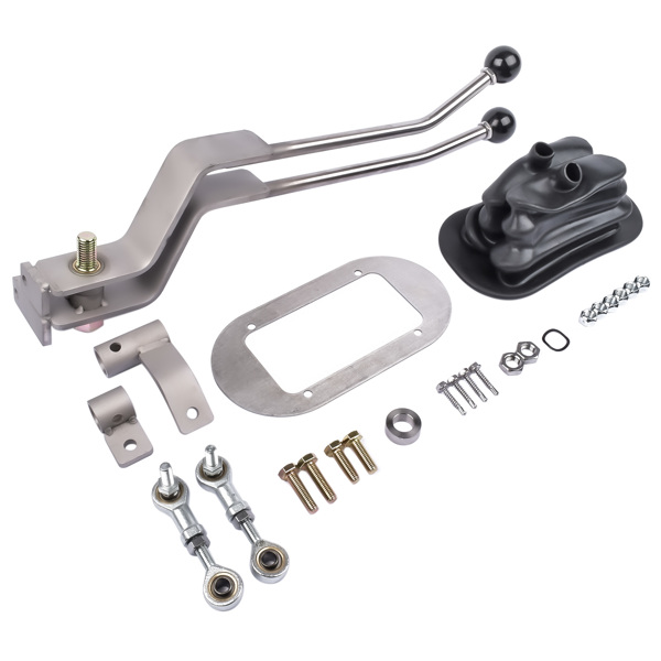 NP-205 Stainless Twin-Stick Shifter w/Boot For GM Transfer Case Shifter NP205GM8